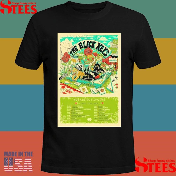 The Black Keys No Rain No Flowers Europe Tour 2025 T-shirt
