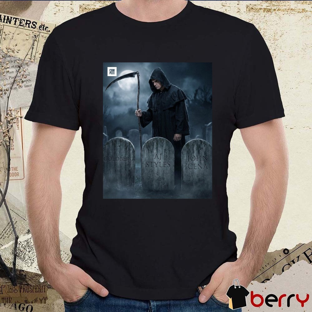 The Career Killer Goldberg, AJ Styles And John Cena Complex Poster t-shirt