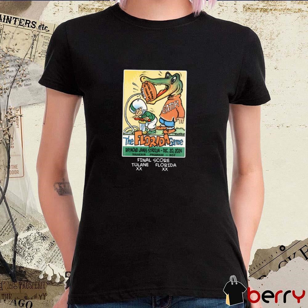 The Florida Game Florida Gators Vs Tulane Green Wave Final Score Raymond James Stadium Dec 20 2024 Poster t-shirt