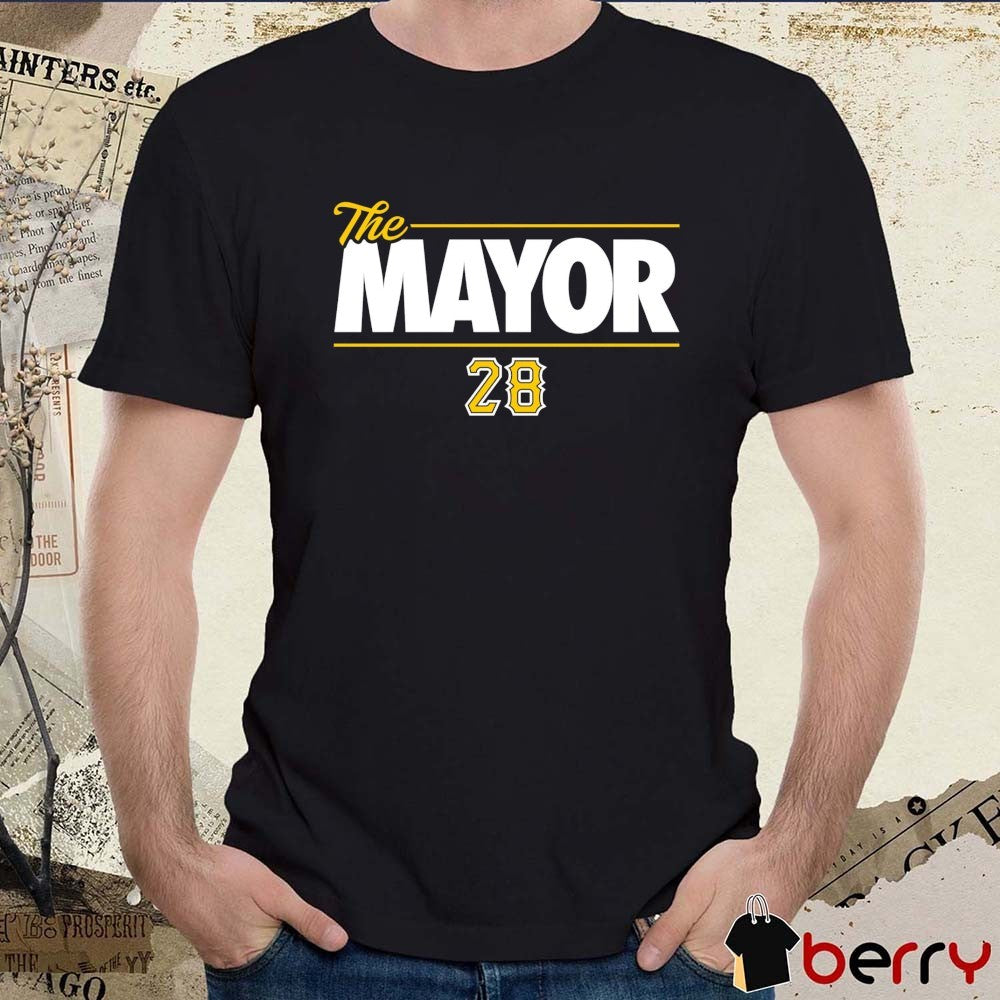 The Mayor 28 Jake Mangum 2026 MLB Pittsburgh Pirates t-shirt
