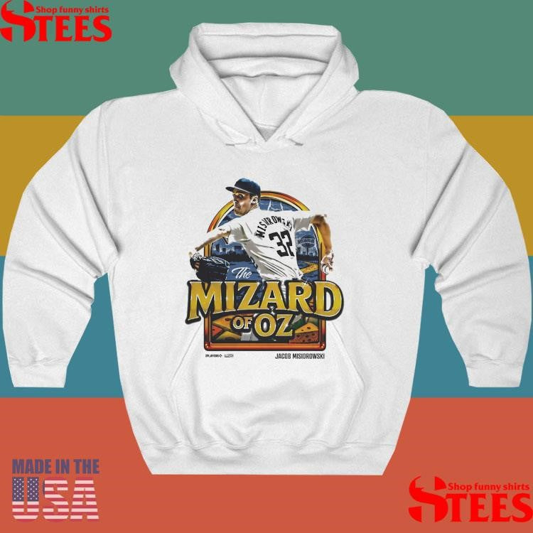The Mizard Of Oz Jacob Misiorowski Milwaukee Brewers Mlbpa Retro Painting T-shirt