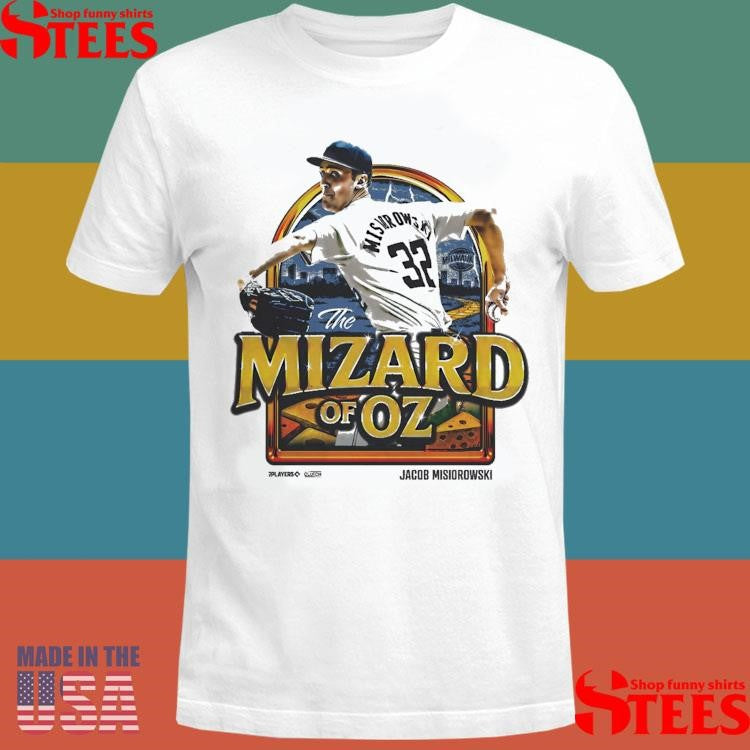 The Mizard Of Oz Jacob Misiorowski Milwaukee Brewers Mlbpa Retro Painting T-shirt