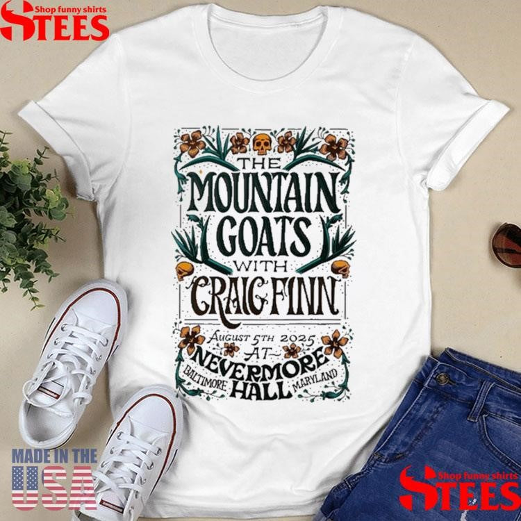 The Mountain Goats Aug 5 2025 Nevermore Hall In Baltimore MD T-shirts