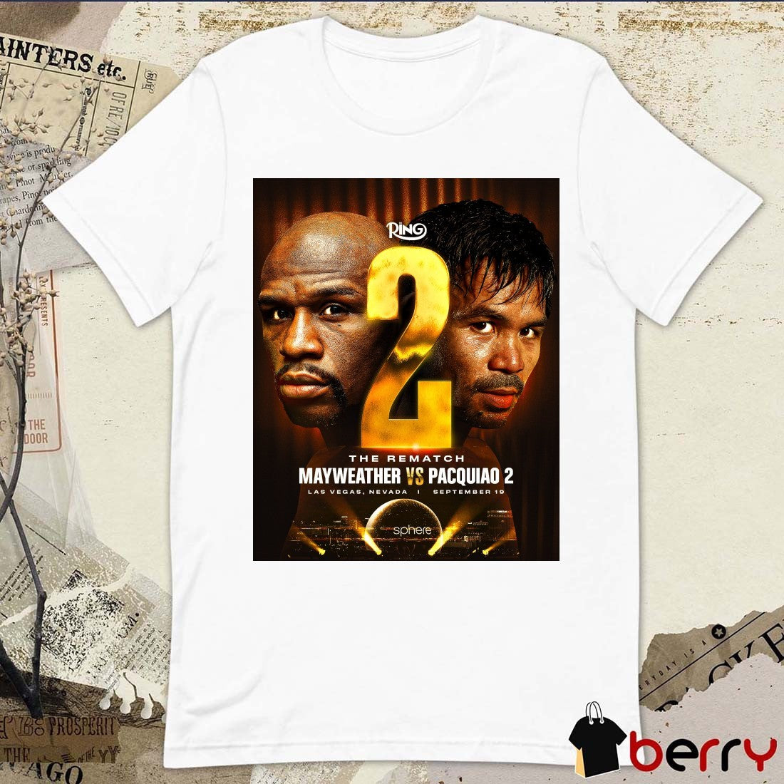The Rematch 2 Floyd Mayweather Jr and Manny Pacquiao II September 10 2026 Poster t-shirt