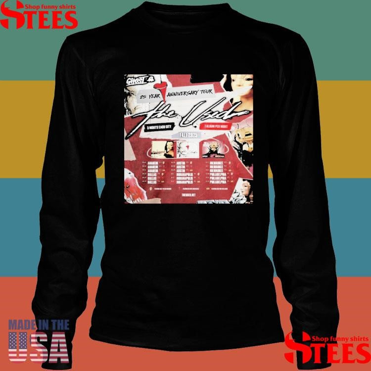 The Used Fall 25th Anniversary Tour 2025 Shirts
