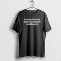 Official The Sexual Tension At This Hockey Game Is Killing Me Text T-Shirts, Hoodie, Sweatshirt | CiraTrend.com