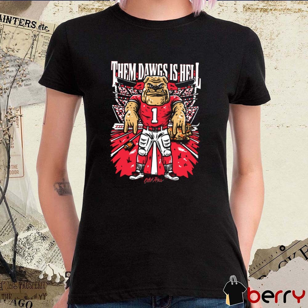 Them Dawgs Is Hell Georgia Bulldogs Vs Texas Longhorns Mascot t-shirt