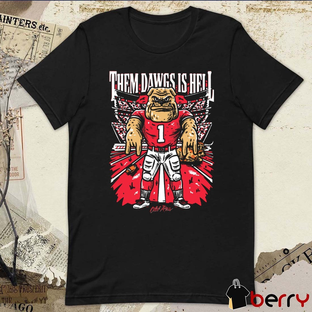 Them Dawgs Is Hell Georgia Bulldogs Vs Texas Longhorns Mascot t-shirt