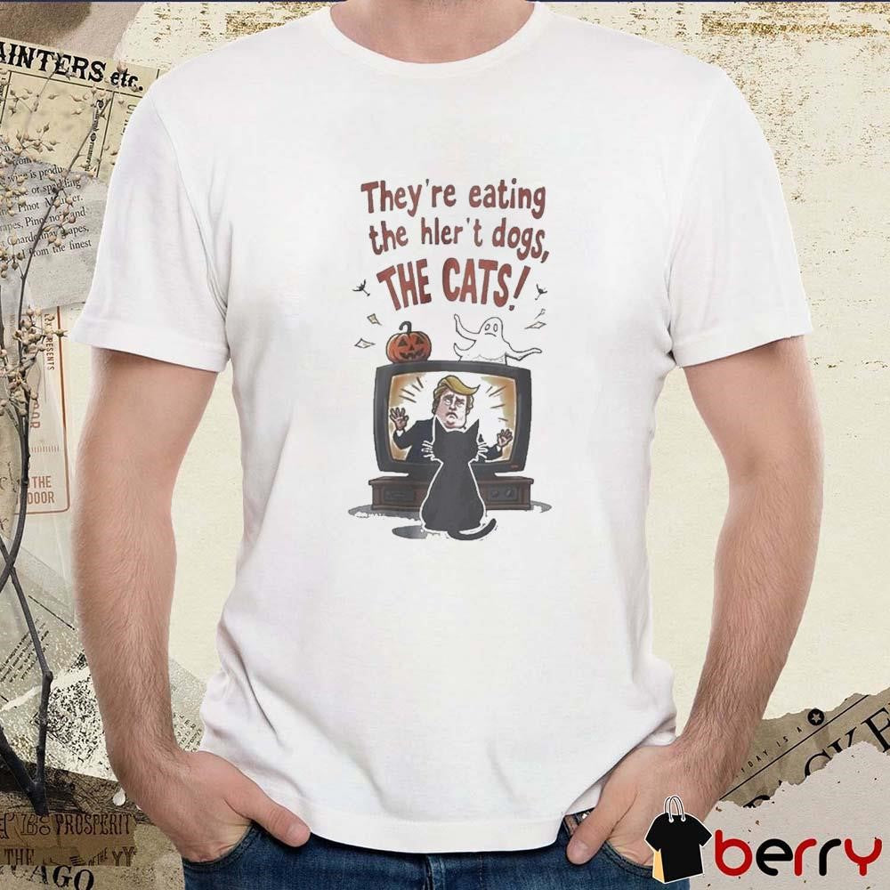 They’re Eating The Hler’t Dogs And Cats Donald Trump Pets Viral Quote t-shirt