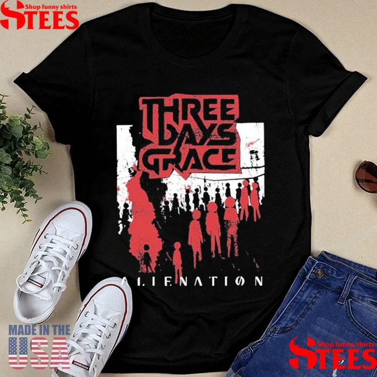 Three Days Grace Alienation 2025 Tour Shirts