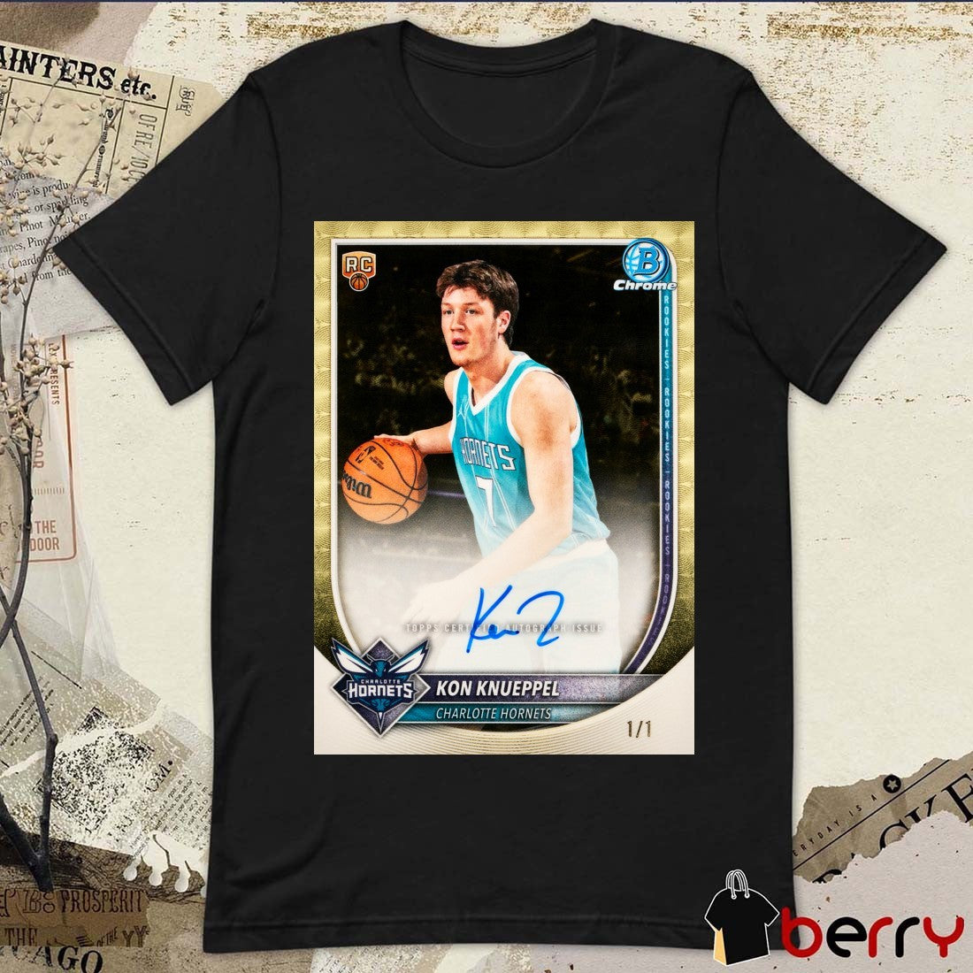 Topps Now Kon Knueppel’s Charlotte Hornets Signature Poster t-shirt