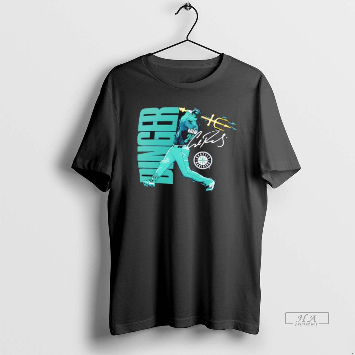 Official Trendy Seattle Mariners Cal Raleigh Trident Swing