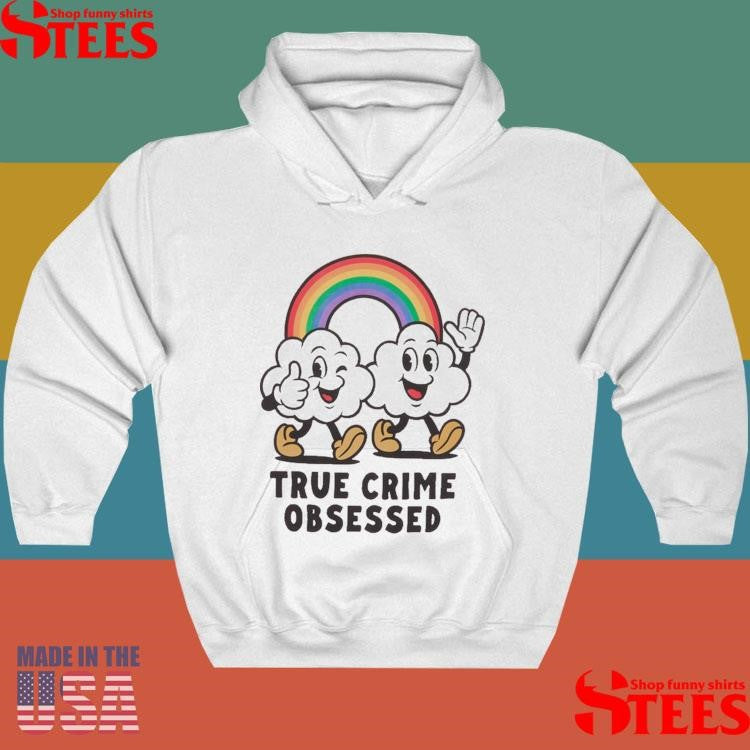 True Crime Obsessed Clouds Pink T-shirt