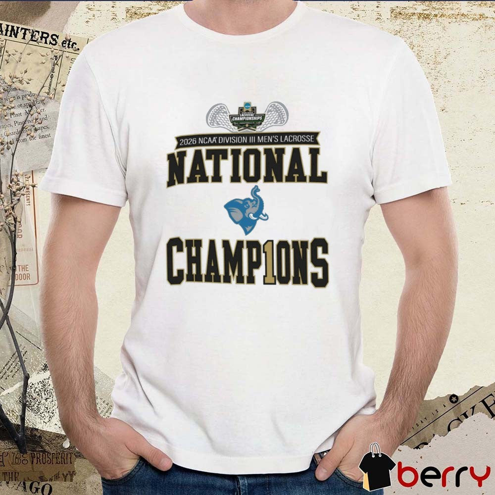 Tufts Jumbos 2026 NCAA Division III Men’s Lacrosse Championship Champion t-shirt