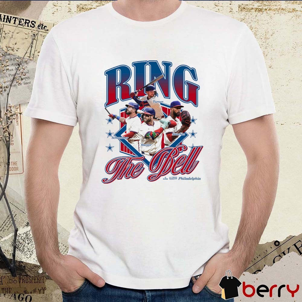 Turner, Schwarber, Harper, and Sanchez Ring the Bell Philadelphia Phillies MLB Graphic t-shirt