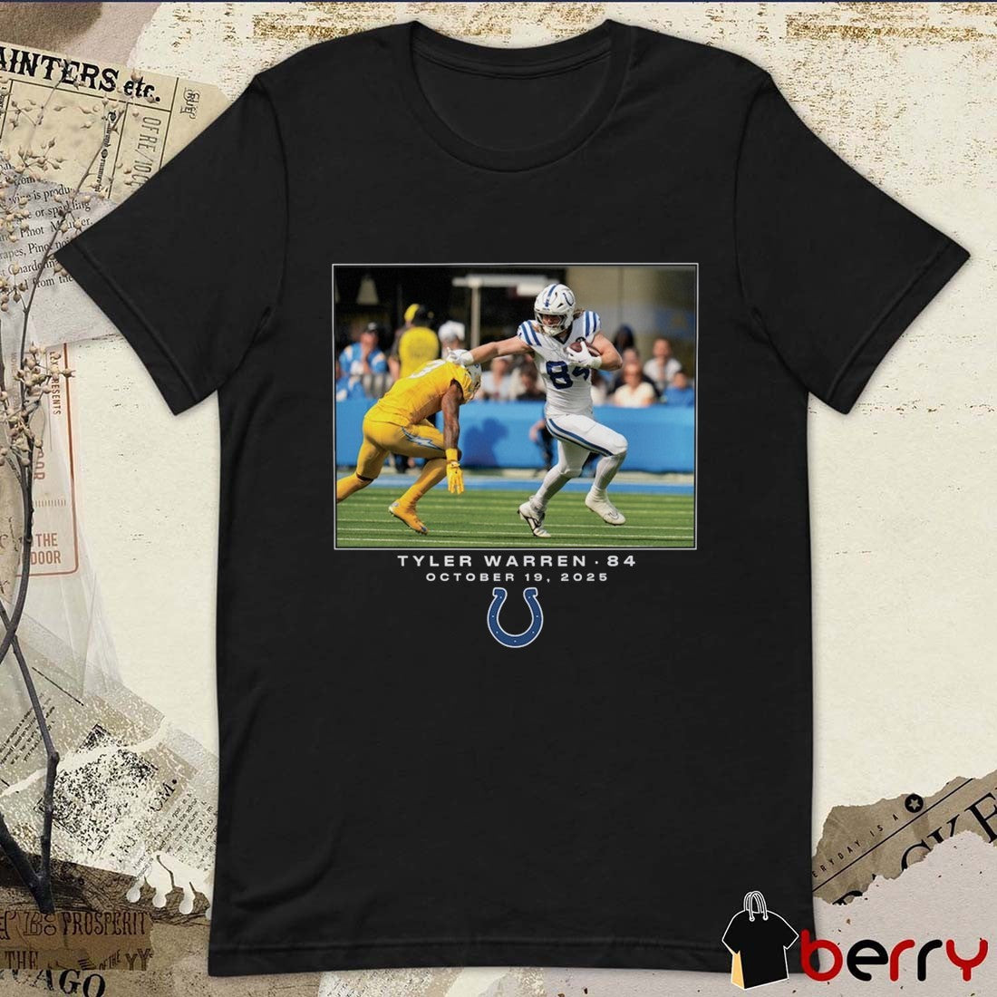 Tyler Warren Indianapolis Colts NFL Flash Features Week 7 October 19 2025 t-shirt