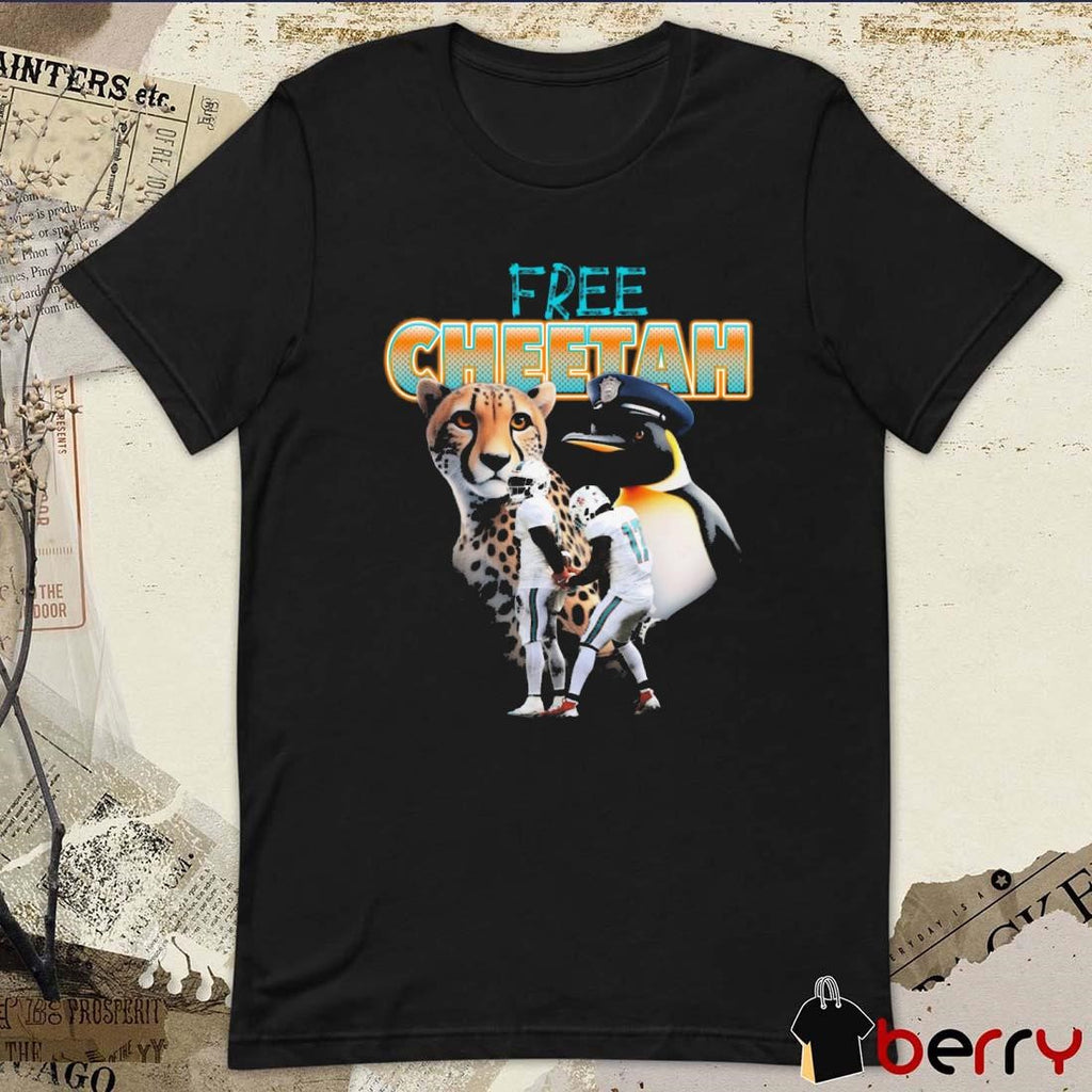 Tyreek Hill Free Tyreek Free Cheetah Miami Dolphins t-shirt