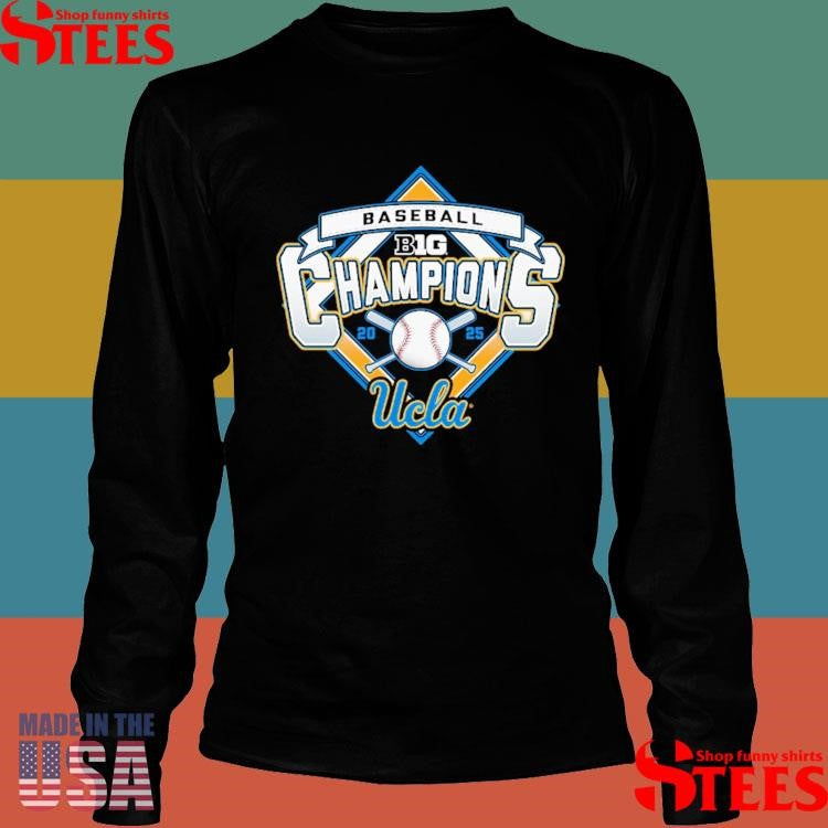 UCLA Bruins Blue 84 2025 Big Ten Baseball Regular Season Champions Shirts