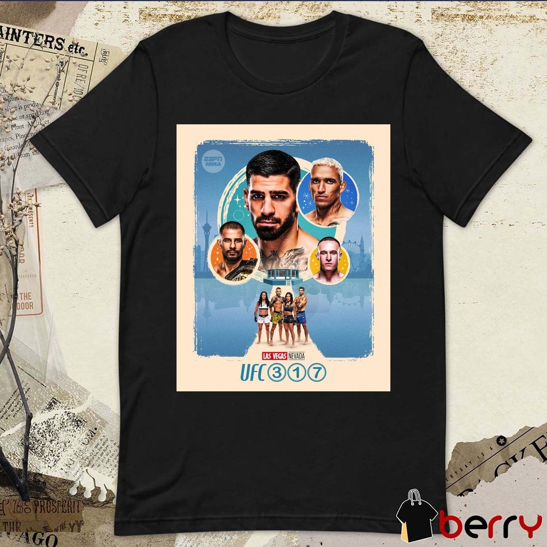 UFC 317 It’s Clobberin’ Time In Las Vegas Nevada Saturday June 28 2025 Poster t-shirt