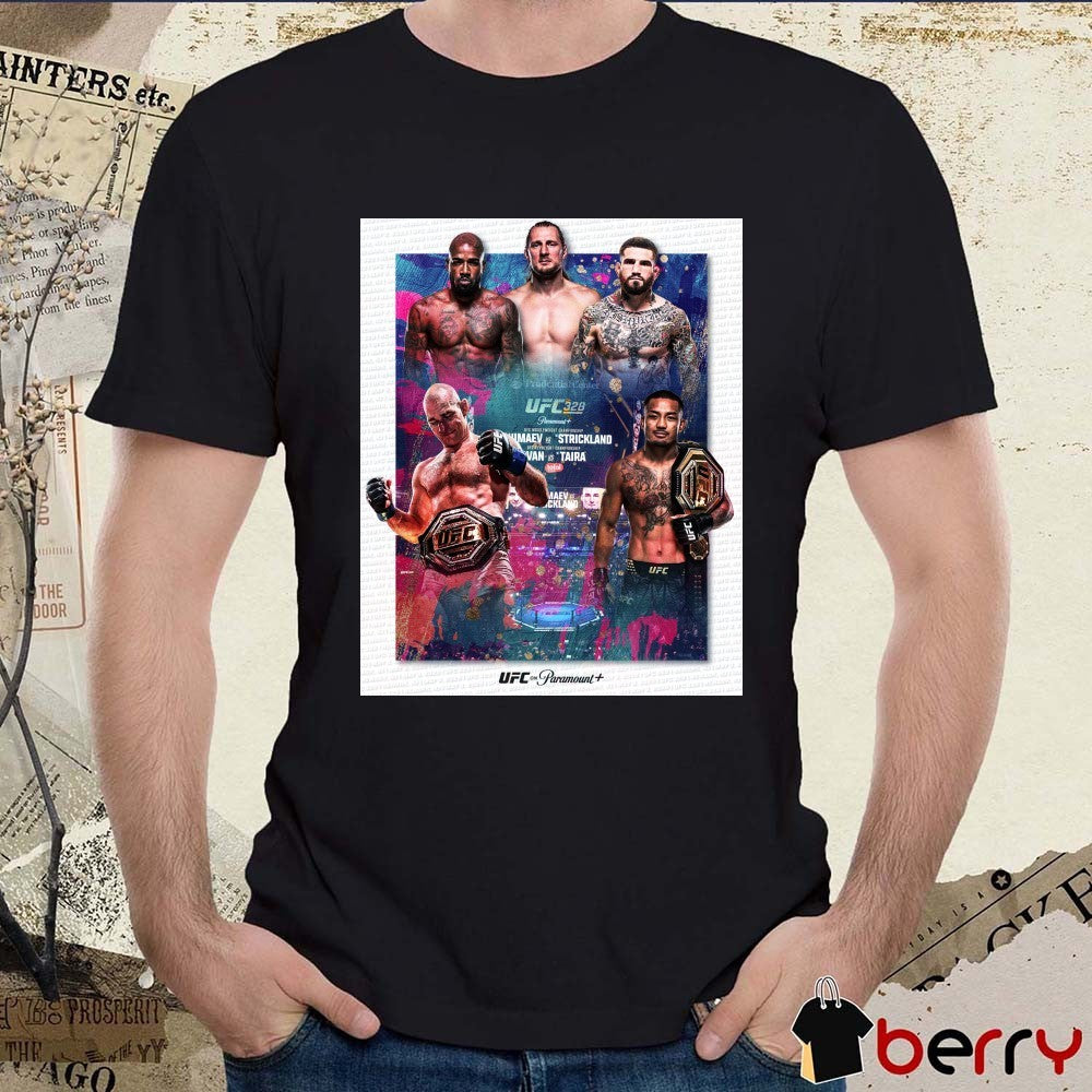 UFC 328 Khamzat Chimaev Vs Sean Strickland, Joshua Van Vs Tatsuro Taira May 9, 2026 Poster t-shirt
