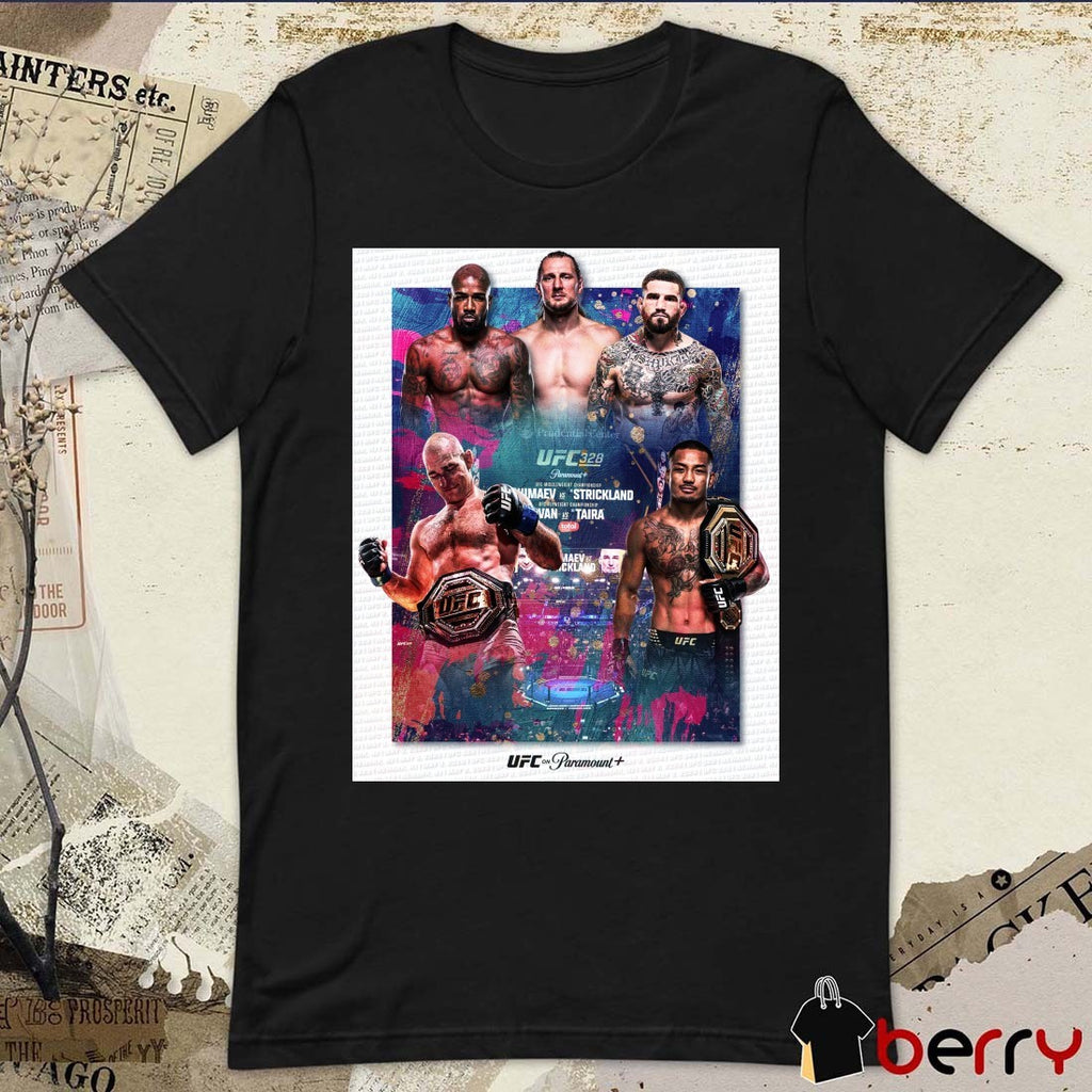 UFC 328 Khamzat Chimaev Vs Sean Strickland, Joshua Van Vs Tatsuro Taira May 9, 2026 Poster t-shirt