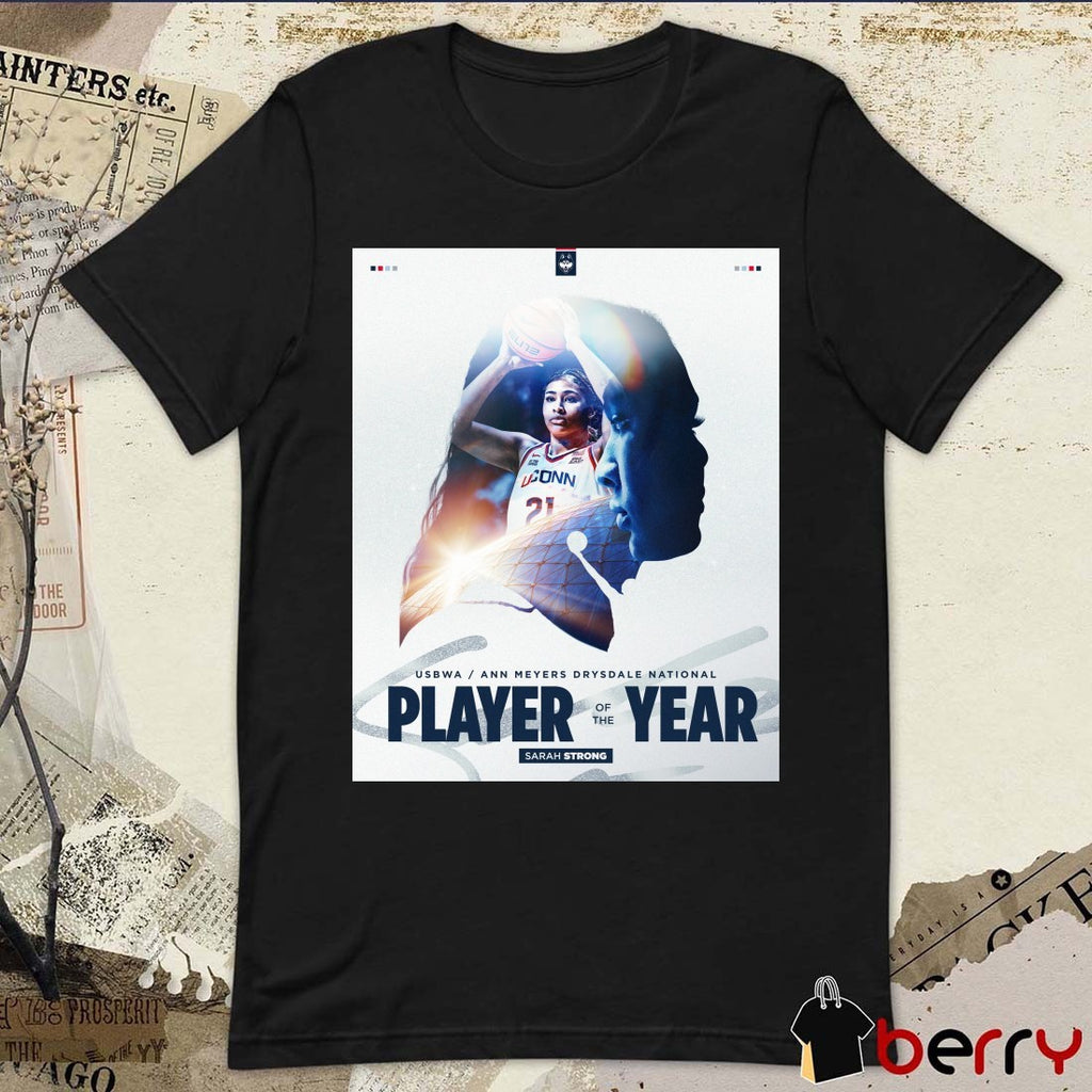 USAWA Ann Meyers Drysdale National Player Of The Year Sarah Strong Uconn Huskies Poster t-shirt