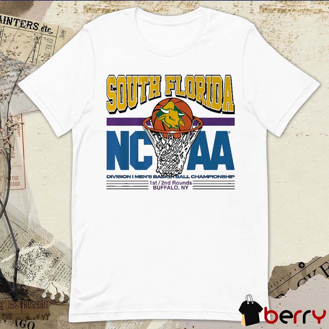 USF Bulls MBB 2026 NCAA Division I Men’s Basketball Championship Tournament Buffalo NY Retro Vibes t-shirt