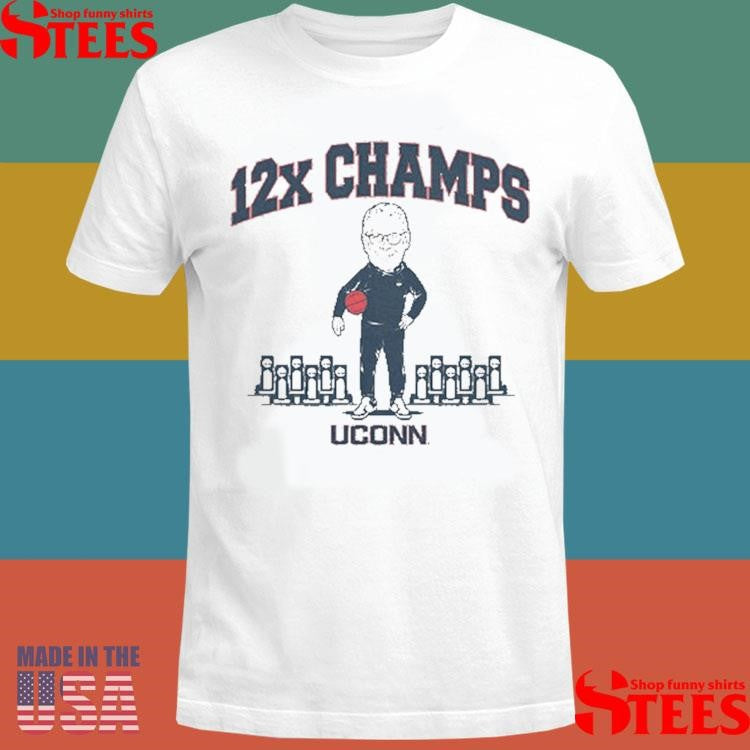 Uconn Women’s Basketball Geno Auriemma 12x Champ Shirts