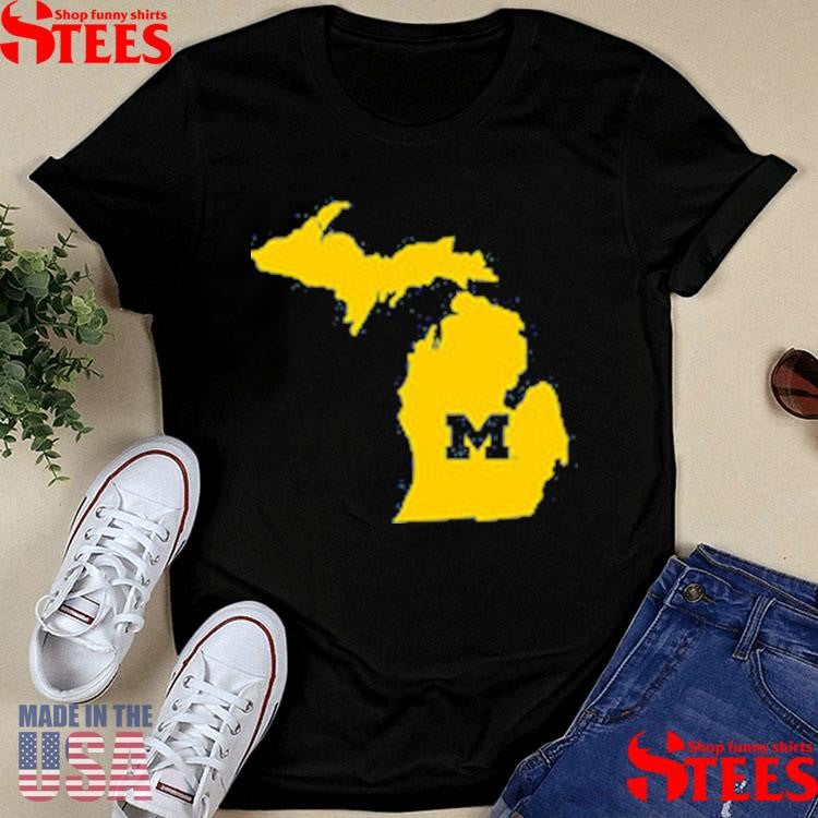 University of Michigan State Outline Shirts