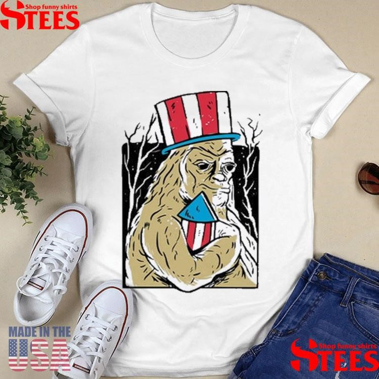 Us Flag Patriotic Bigfoot Shirts