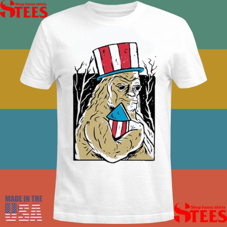 Us Flag Patriotic Bigfoot Shirts