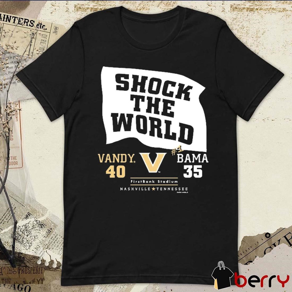 Vanderbilt Commodores Down Goes #1 Shock The World t-shirt