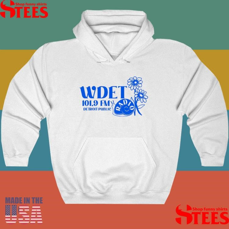 WDET Blue Simple Logo Detroit Public T-shirt