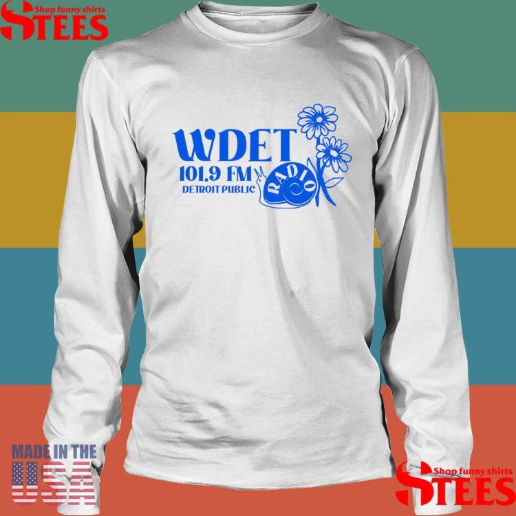 WDET Blue Simple Logo Detroit Public T-shirt