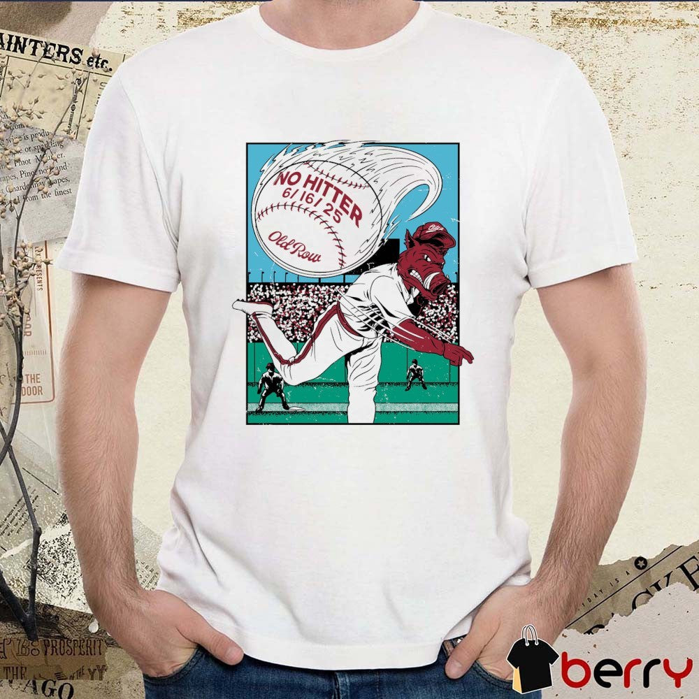WPS No Hitter In Omaha June 15 2025 Arkansas Razorbacks Mascot Painting t-shirt