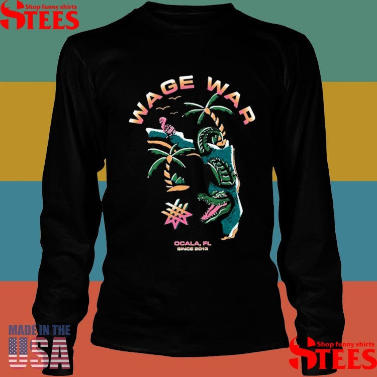 Wage War Ocala Fl Swimming Gator Since 2013 Shirts
