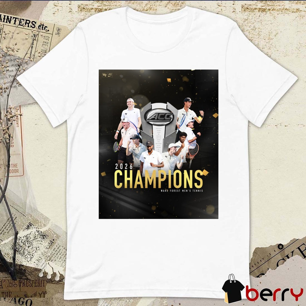 Wake Forest Demon Deacons Men’s Tennis Wins 2026 ACC Champions Poster t-shirt