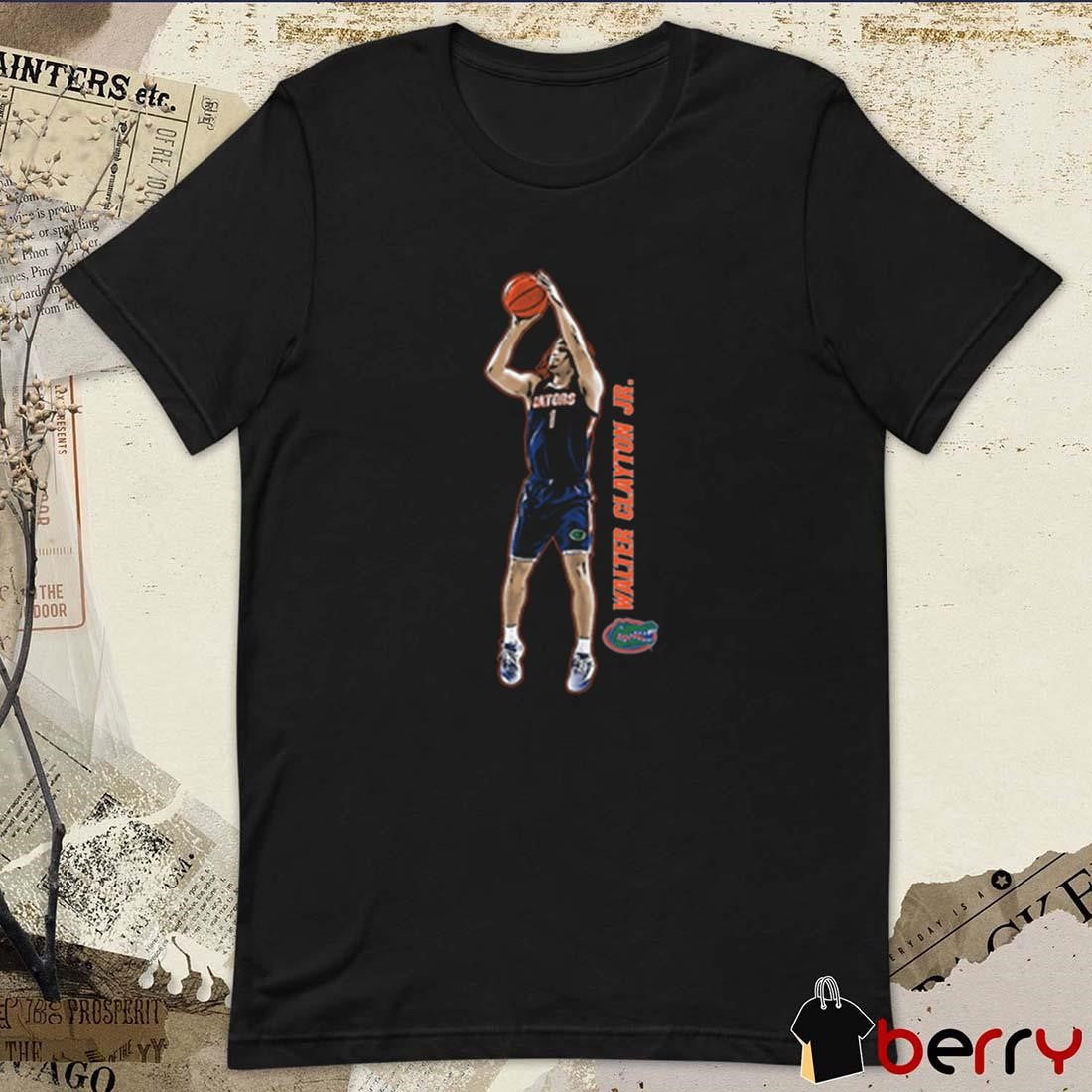 Walter Clayton Jr. Florida Gators Basketball Signature Cartoon t-shirt
