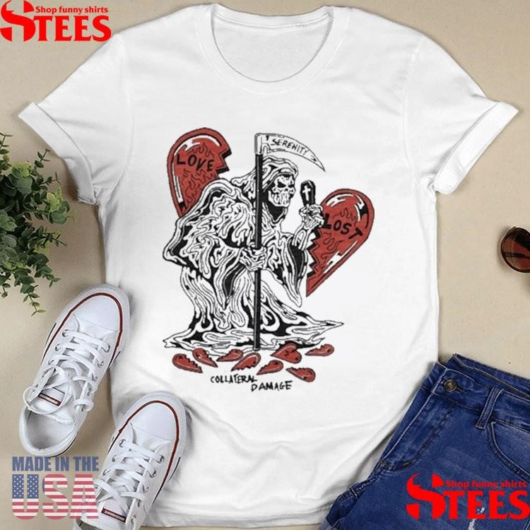 Warren Lotas Love Lost Grim Reaper Heart Broken T-shirt
