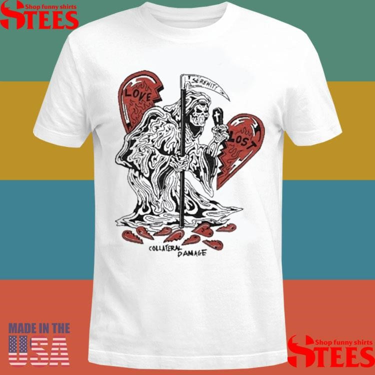 Warren Lotas Love Lost Grim Reaper Heart Broken T-shirt
