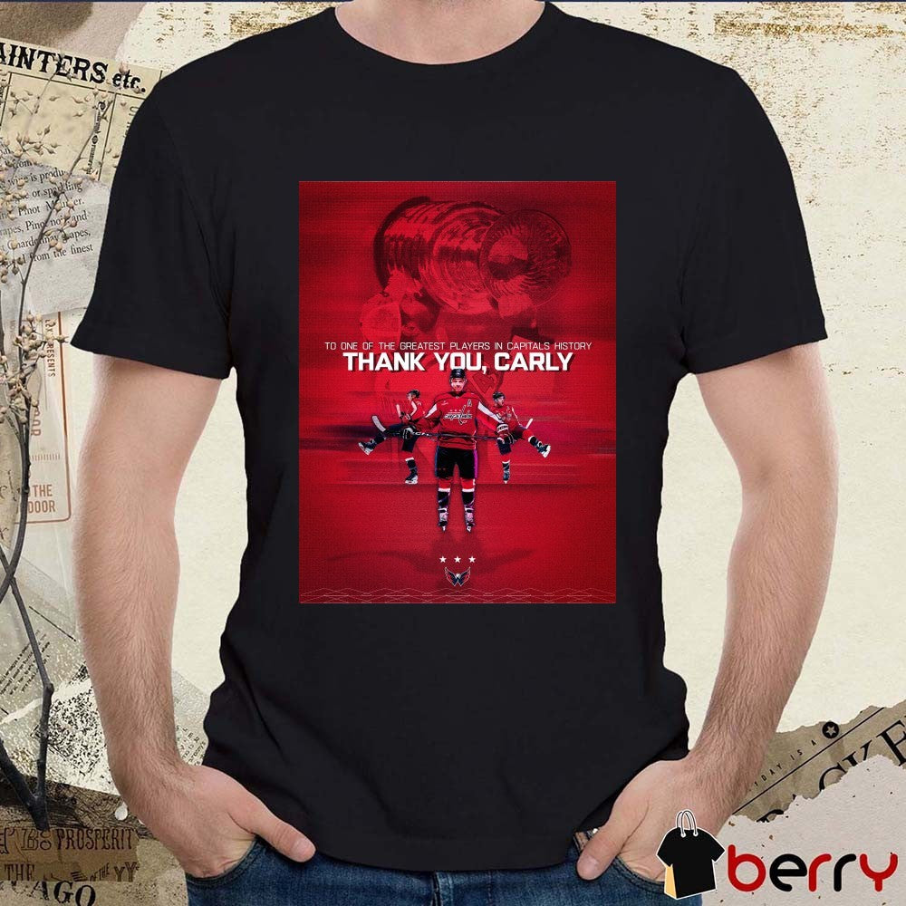 Washington Capitals To One Of The Greatest Players In Capitals History Thank You Carly Poster t-shirt