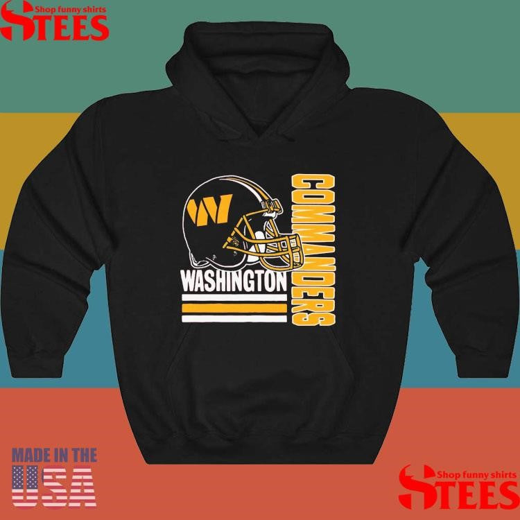 Washington Commanders Helmet Stripe Tri-blend T-shirt