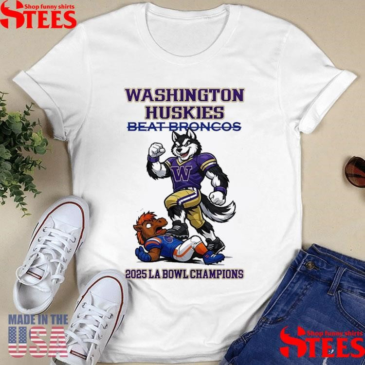 Washington Huskies 2025 LA Bowl Champions T-shirt