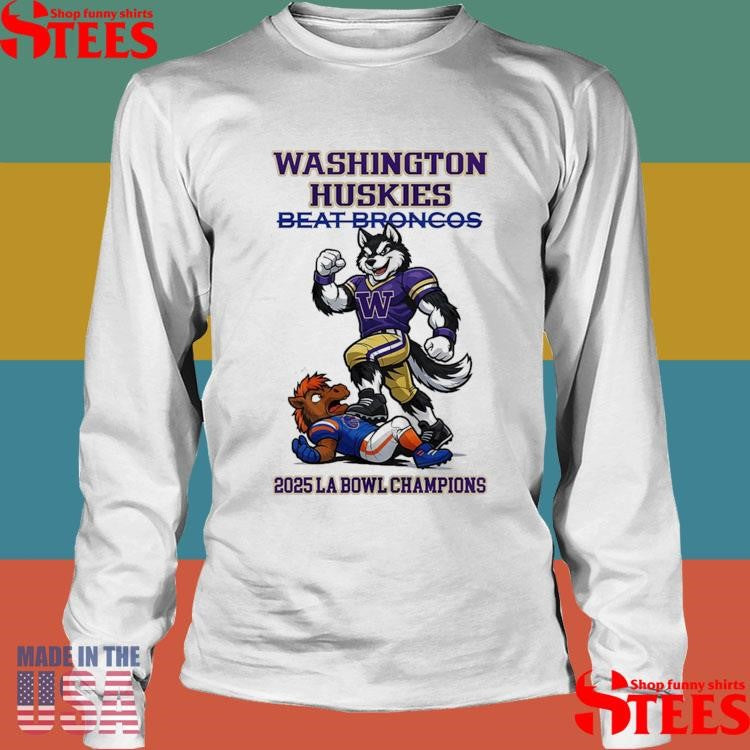 Washington Huskies 2025 LA Bowl Champions T-shirt