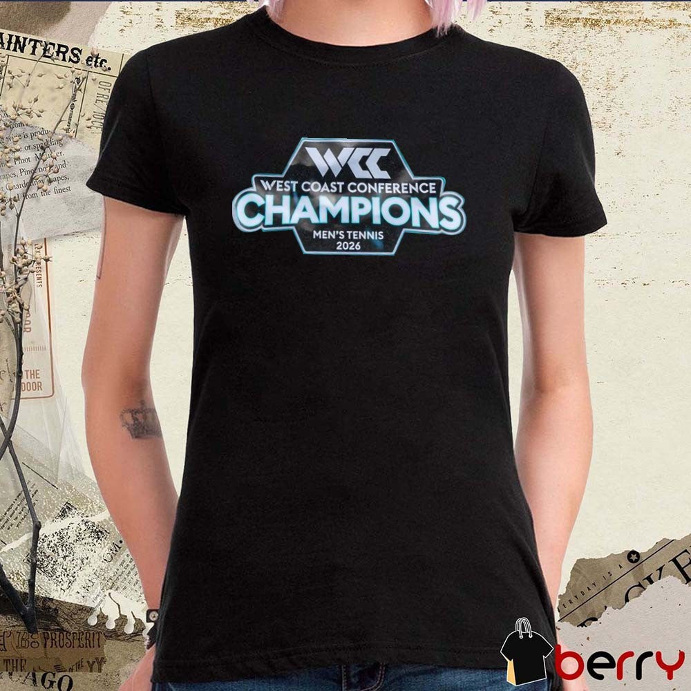 Wcc West Coast Conference Champions Men’s Tennis 2026 Logo t-shirt