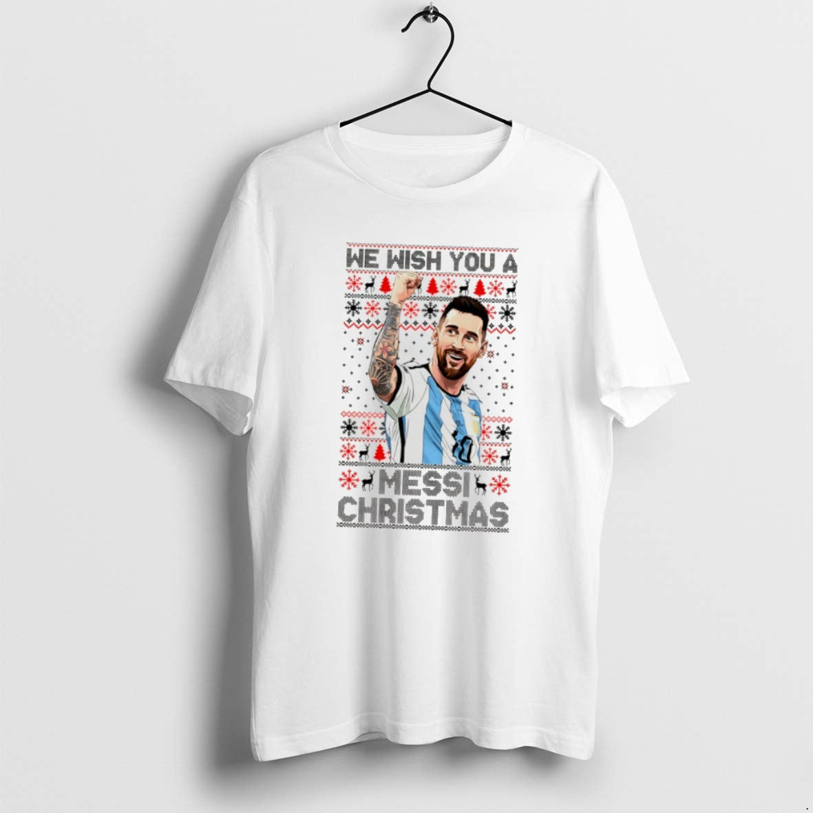 Official We Wish You A Messi Christmas Ugly T-Shirts, Hoodie, Sweatshirt | CiraTrend.com