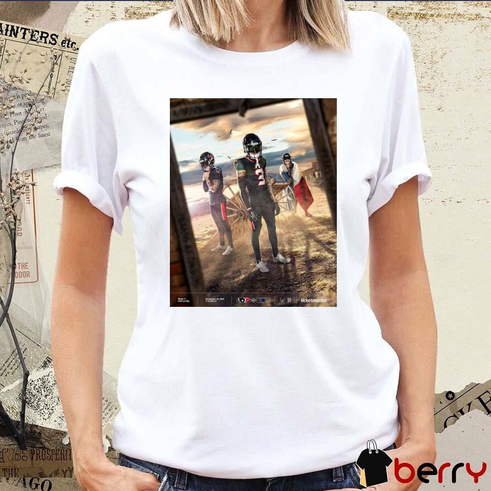 Week 11 Houston Texans At Dallas Cowboys November 18 2024 NFL Poster t-shirt