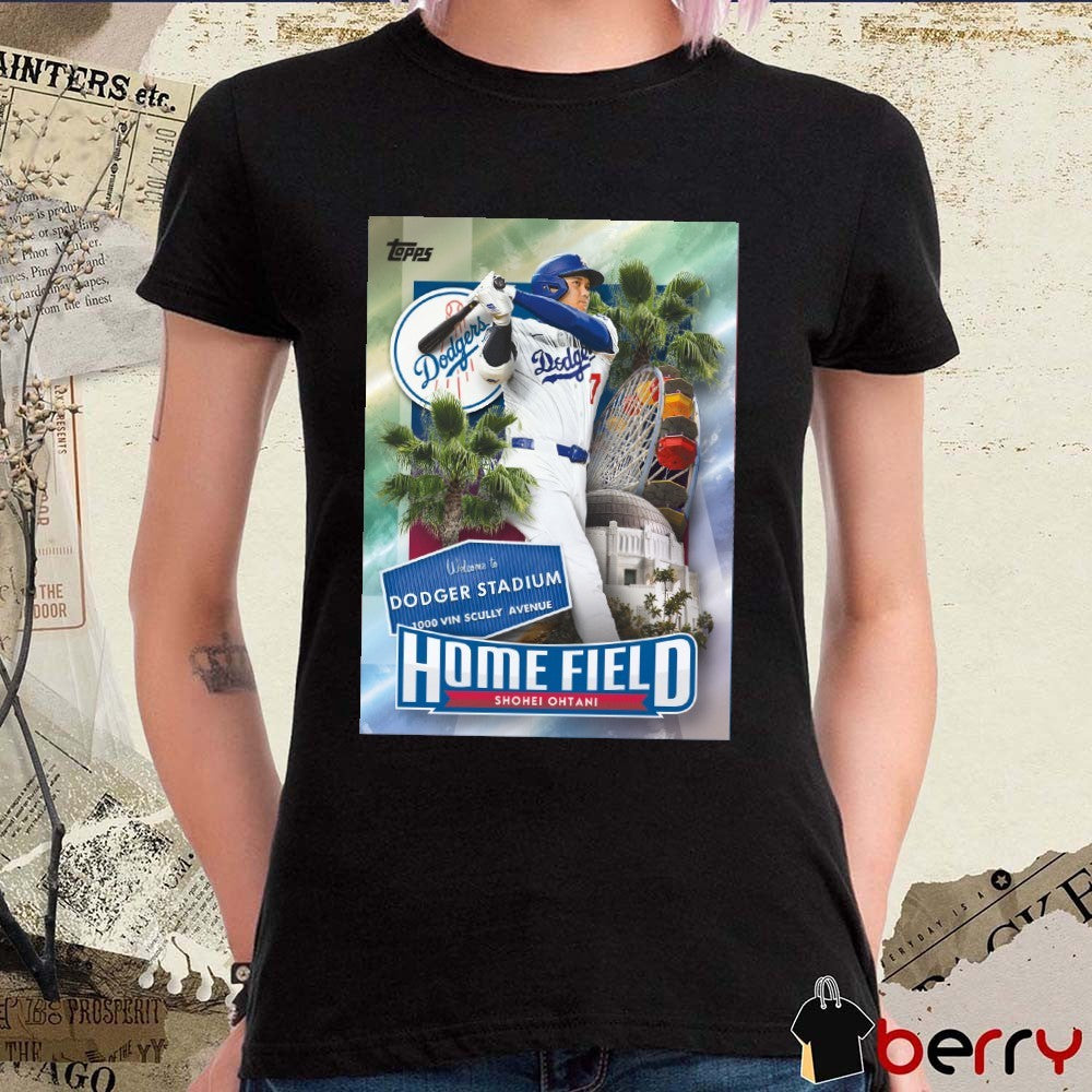Welcome To Stadium Dodger Stadium 1000 Vin Scully Avenue Shohei Ohtani Home Field Topps Poster t-shirt