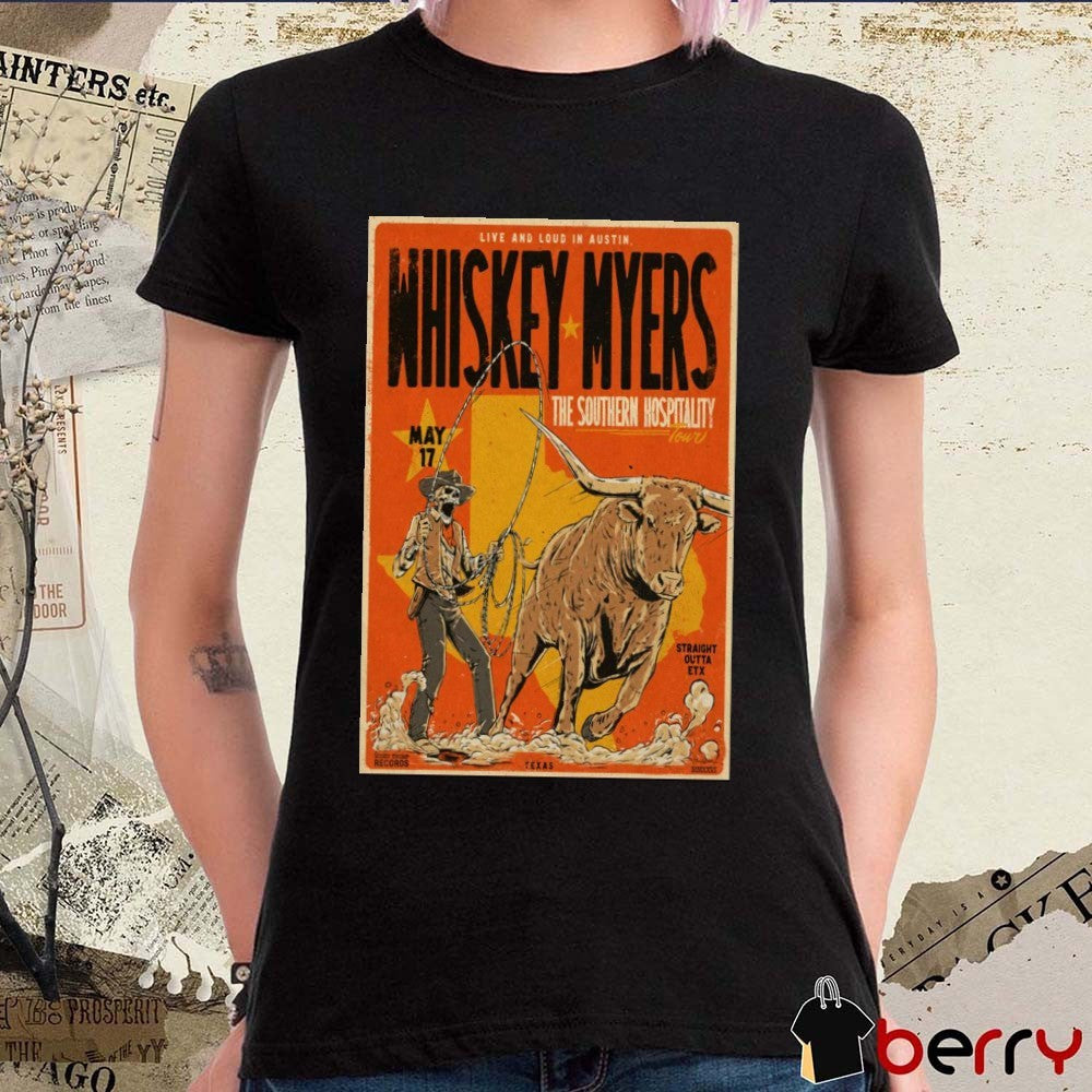 Whiskey Myers The Southern Hospitality Tour Concert Moody Center Austin, TX May 17, 2026 Poster t-shirt
