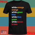 White Orange Orange White Green Blue Shirts